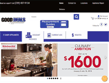 Tablet Screenshot of gooddealsappliances.com